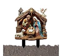 Generisch Figurines de crèche - Bâtons de jardin - En acrylique - Décoration de jardin - Figurines sacrées - Décoration de paysage pour jardin, balcon, terrasse, chambre, pelouse, plantes en pot