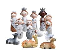 Generisch Figurines de crèche de Noël, représentation religieuse de la naissance de Jésus, décoration | Statue artisanale en résine pour intérieur | pour bureau, table, livre, comptoir