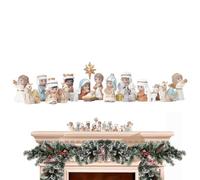 Generisch Figurines de crèche, décoration de Table Festive pour Noël | Scène de Naissance de Jésus Décoration intérieure pour, Adultes, mère, Amis, chrétiens, cheminée, église, école
