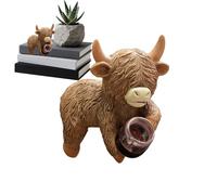 Generisch Figurines de vache - Vaches amusantes qui boivent | Avec design à boire comme décoration végétale pour pots - Pour jardin, balcon, extérieur, maison, ferme et Noël