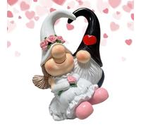 Generisch Figurines décoratives | Sculpture en résine faite à la main - Figurines gnomes de Saint-Valentin | Pour salon, chambre à coucher, table, bureau, chambre d'enfant, table de chevet, livres