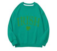 Generisch Filles et Garçons Sweats à col rond Printemps et Automne St Day Milieu et Grand Sweatshirts pour enfants Rétro Personnalité Impression 2D Sweatshirt décontracté pour enfants Pull Fille O, AG