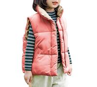 Generisch Filles Manteaux d'hiver pour Adolescents, Mignon, Lourd, Coupe-vent, Chaud, Doudounes à Capuche, Mode Automne, Vestes matelassées Rembourrées Noir Long, Rose, 140