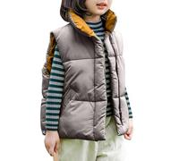 Generisch Filles Manteaux d'hiver pour Adolescents, Mignon, Lourd, Coupe-vent, Chaud, Doudounes à Capuche, Mode Automne, Vestes matelassées Rembourrées Noir Long, gris, 140