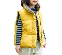 Generisch Filles Manteaux d'hiver pour Adolescents, Mignon, Lourd, Coupe-vent, Chaud, Doudounes à Capuche, Mode Automne, Vestes matelassées Rembourrées Noir Long, jaune, 130