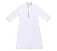 Generisch & Filles Robes Vestes Printemps et Modèles pour Cravate Ronde Moyenne et Grande Manches Longues Moyenne Musulmane Arabe Jeunesse Robe Casual Veste de Survêtement Fille 128, Blanc., 9-10 ans
