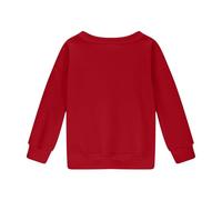 Generisch Filles Sweatshirt Col Rond Oversize Mignon Tendance Manches Longues Chemises École Jeunes Adolescents Vêtements Sweatshirts pour Filles Beaux Pulls Filles Beaux Pulls Filles, rouge, 9-10 ans