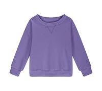 Generisch Filles Sweatshirt Col Rond Oversize Mignon Tendance Manches Longues Chemises École Jeunes Adolescents Vêtements Sweatshirts pour Filles Beaux Pulls Filles Beaux Pulls Filles, lilas, 5-6 ans