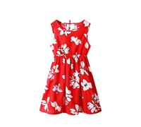 Generisch Filles tout-petits enfants col rond été sans manches robe d'été décontractée plage imprimé floral robe de soirée