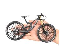 Generisch Finger Modèle de vélo de montagne, 1:10, jouet miniature, ornements de modèle de VTT, mini modèle de vélo (gris)