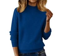 Generisch First Line Ready Made Clothing Maillot de corps à col roulé pour femme, hiver 2025, nouveau pull en laine sculptant écharpe pour femme, bleu foncé, XX-Large