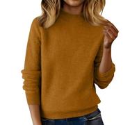 Generisch First Line Ready Made Clothing Maillot de corps à col roulé pour femme, hiver 2025, nouveau pull en laine sculptant écharpe pour femme, café, XX-Large