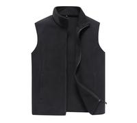 Generisch Fleeceweste Herren Dünn Leicht, Herrenwesten Übergrößen Gilet Einfarbig Sportwesten Stehkragen Übergangswesten Herbst Winter Ärmellos Jacke Bequeme Arbeitsweste Fleece Weste