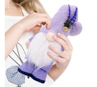 Generisch Fleurs de printemps, peluches violettes, décorations de plateau d'animaux lavande, poupée en peluche sans visage avec magie printanière, décoration d'intérieur douce pour amis, collègues