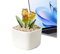 Generisch Fleurs en verre avec tiges - Décoration en artificiel, de simulation de verre | pour fête des mères, Saint-Valentin, fête, salon, chambre, intérieur, bureau, intérieur
