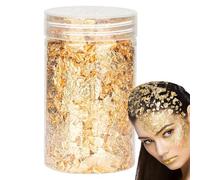 Generisch Flocons de feuilles d'or - 10 g de film en résine | Feuilles scintillantes simulées | Remplissage polyvalent pour la fabrication de bijoux, le slime de peinture | Flacon de 15 g pour les