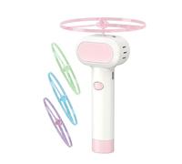 Generisch Flying Disc Toy - Spinner à disque rechargeable avec 4 hélices lumineuses pour jeu interactif, entraînement des chiens et des chats, chasing, chasse, intérieur et extérieur, jardin, balcon