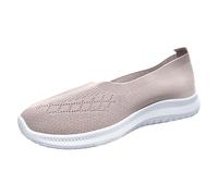 Generisch Flyweaving Mesh Chaussettes de sport décontractées pour femme Respirantes Grande taille Chaussures de course légères Chaussures de loisirs Chaussures d'été avec talon, Blanc., 38 EU