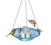 Generisch Fontaine à oiseaux - Bol d'eau électrique transparent et inoxydable - Bain d'oiseaux pompé durable - Cour, chemin, , balcon, pelouse, prairie en plein air