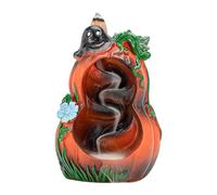 Generisch Fontaine de fumée - Porte-encens en forme de citrouille - Reflux - Porte-encens en résine - Forme de citrouille - Décoration d'Halloween pour salon, table, décoration d'ambiance relaxante
