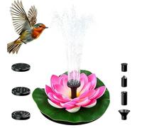 Generisch Fontaine solaire pour abreuvoir à oiseaux - Pompe à eau solaire flottante en forme de fleur | Fontaine d'eau flottante pour bain d'oiseaux, convient pour l'extérieur, le jardin, la piscine