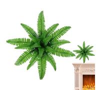 Generisch Fougère Artificielle - Vert réaliste résistant aux UV, en Plastique | Verte réaliste résistante aux UV pour Porte d'entrée, Jardin, Cour, Balcon, terrasse, Mur, Salon