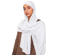 Generisch Foulard musulman, couleur unie, longue, écharpe en coton pour peaux impures, Blanc., taille unique