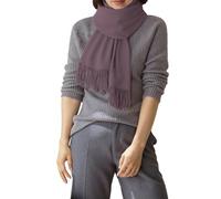 Generisch Foulards d'entretien en cuir pour l'hiver avec sensation polyvalente, style pompons, chauds et adaptés comme cache-cou, gants pour femme écran tactile avec écharpe, lilas, taille unique