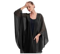 Generisch Foulards en mousseline de soie et enveloppements pour tourisme de mer - Léger et doux - Poncho élégant pour femme - Pour robe de soirée festive - Robe de mariée - Écharpe d'été ethnique, O