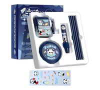 Generisch Fournitures de papeterie, fournitures scolaires, kit d'école conçu avec amour avec motif de dessin animé, récompense de classe avec taille-crayon, aspirateur, gomme, stylos pour filles