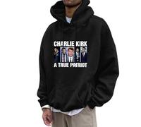 Generisch Freedom Charlie Kirk RIP conservateur Républicain Turning Point Tops Sweatshirt Confort Maison Veste à capuche chaude Sweat à capuche Pull à capuche Lettre Imprimé Graphique Unisexe, #29., M