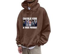 Generisch Freedom Charlie Kirk RIP conservateur Républicain Turning Point Tops Sweatshirt Confort Maison Veste à capuche chaude Sweat à capuche Pull à capuche Lettre Imprimé Graphique Unisexe, #31., M