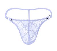 Generisch G-saitige courte dentelle string culotte sac homme maille arrière sac homme, Blanc., XL