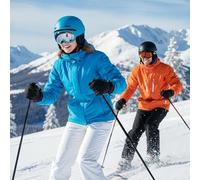 Generisch Gants de moto d'hiver | Moufles chaudes et coupe-vent, gants thermiques imperméables et coupe-vent | Pour ski, camping, moto, vélo, randonnée, snowboard, extérieur