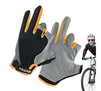 Generisch Gants de pêche - Polyester | Gants de pêche avec protection UV à trois doigts pour livraison de nourriture et express | Gants respirants compatibles avec écran tactile