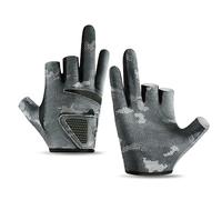 Generisch Gants de pêche pour hommes | Protection UV et 3 doigts coupés | Protection des mains antidérapantes et coupe-vent comme accessoire sans doigts pour pagaie, chasse et conduite