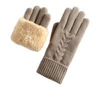 Generisch Gants d'hiver tactiles - Cardigan thermique double couche pour temps froid - Cyclisme en plein air - Chaud pour les activités de plein air (kaki, taille unique)