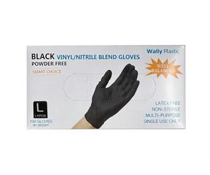 Generisch Gants en nitrile - Tailles S M L XL Gants jetables en nitrile | Gants professionnels avec 100 gants noirs résistants à l'huile | Tailles S M L XL | Utilisez le salon Beauty Kitchen