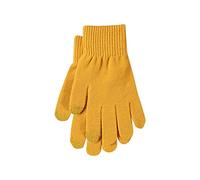 Generisch Gants en polaire pour femme Noir épais brossé cinq doigts Gants chauds Cyclisme Femmes Laine noire (jaune, taille unique)