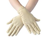 Generisch Gants thermiques pour homme et femme - Couleur de cérémonie - Stretch - Accessoire de danse court (beige, taille unique)
