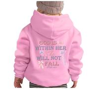 Generisch Garçons et filles décontracté ample imprimé mignon sweat à capuche manches longues sport sweatshirt tout-petit, Rose, 7-8 ans