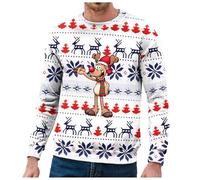 Generisch Garçons Produits de Noël pour Hommes en Hiver Sweat à Capuche Col Rond Double Couche Flocon de Neige Drôle Père Noël Veste Hiver Respirant Homme, Noir , M