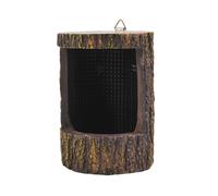 Generisch Gecko Bol à nourriture aspect souche d'arbre Assiette | Gamelle en résine pour reptiles pour lézards, grenouilles, caméléons, crabes d'établissement, tortues et mur de terrarium