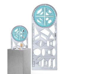 Generisch Géométrie mathématique - Modèle de Dessin pour - Aide à l'apprentissage des mathématiques - Outil de Mesure Multifonction - Règle de Dessin de souverains et modèles pour concevoir et