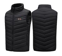Generisch Gilet chauffant pour homme 4XL - Gilet sans manches pour femme avec chauffage - Gilet d'hiver - Col montant - Gilet matelassé confortable - Coupe-vent - Veste en coton - Veste de ski chaude