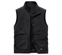 Generisch Gilet de travail pour homme - Gilet d'extérieur avec poches - Veste d'hiver sans manches - Gilet de transition - Coupe-vent - Gilet softshell - Pour la randonnée, la chasse, les loisirs