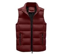 Generisch Gilet d'hiver pour homme, gilet matelassé léger pour homme, veste matelassée légère pour homme, gilet d'extérieur chaud, gilets en fourrure, gilet de transition, gilet de travail, doudoune