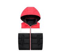 Generisch Gilet en duvet pour garçon avec doublure en polaire, sans manches, fermeture éclair, léger, isolant, Marine, 6-7 ans