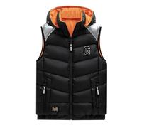 Generisch Gilet matelassé léger pour homme - Gilet hybride robuste - Gilet de travail d'extérieur pour homme - Avec capuche - Gilet en duvet zippé - Coupe-vent - Themo Western - Grandes tailles