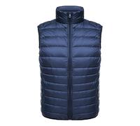 Generisch Gilet matelassé pour homme - Noir - Sans manches - Léger - Gilet d'extérieur - Gilet d'hiver sans capuche - Gilet d'hiver avec fermeture éclair - Gilet sans manches - Veste chaude pour homme